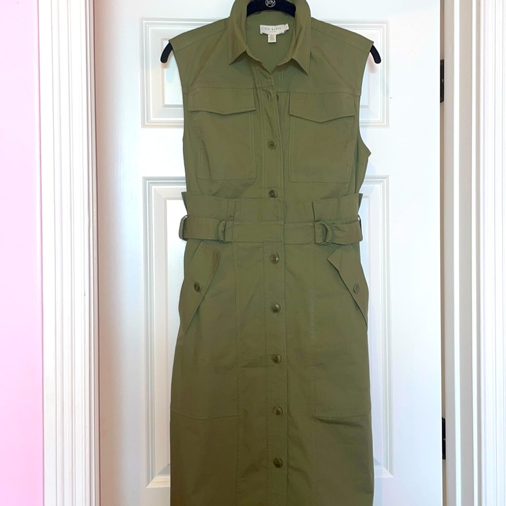 Great Ted Baker Midi Button Down Utility Dress. - image 1